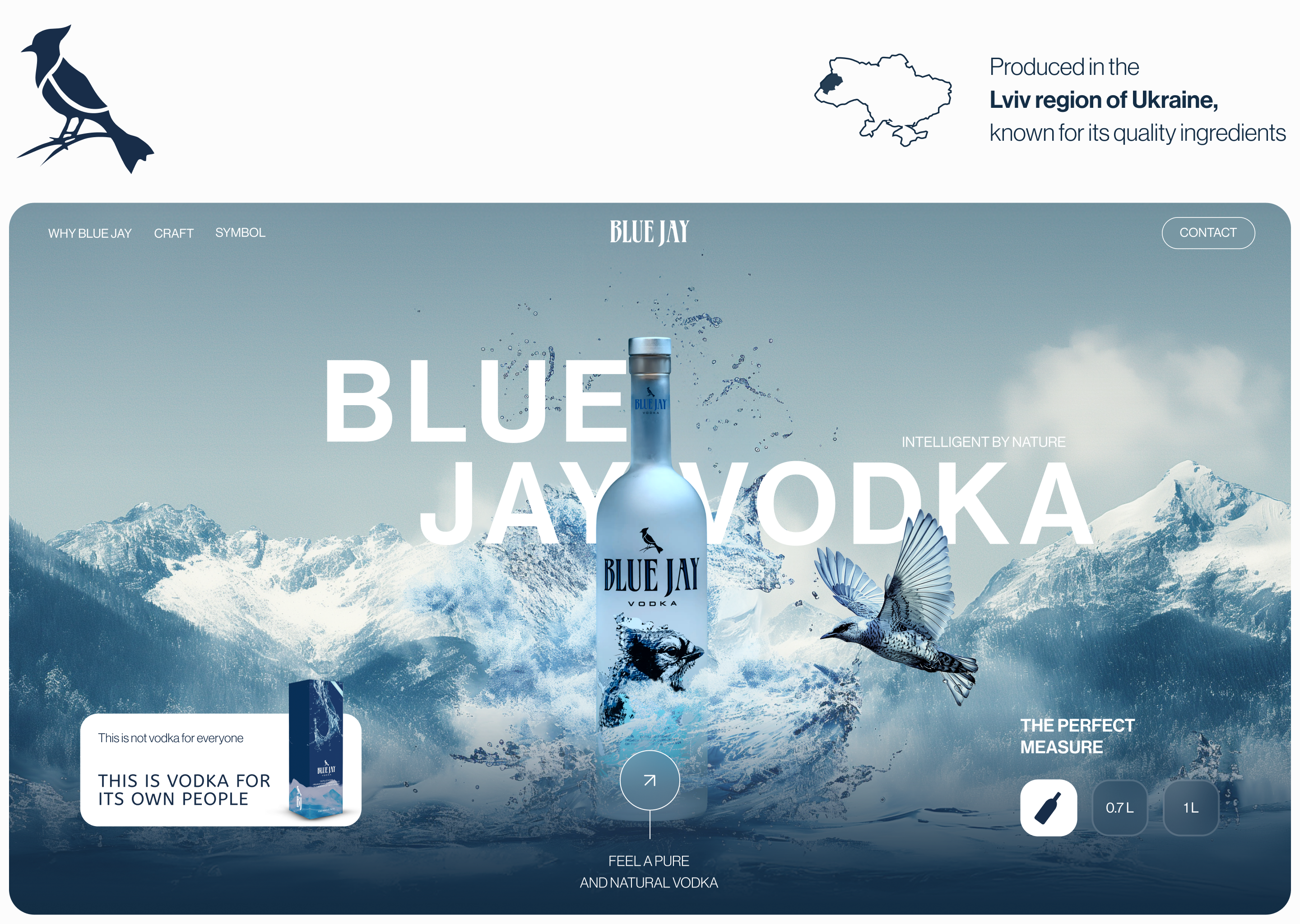 Blue Jay Vodka brand hero