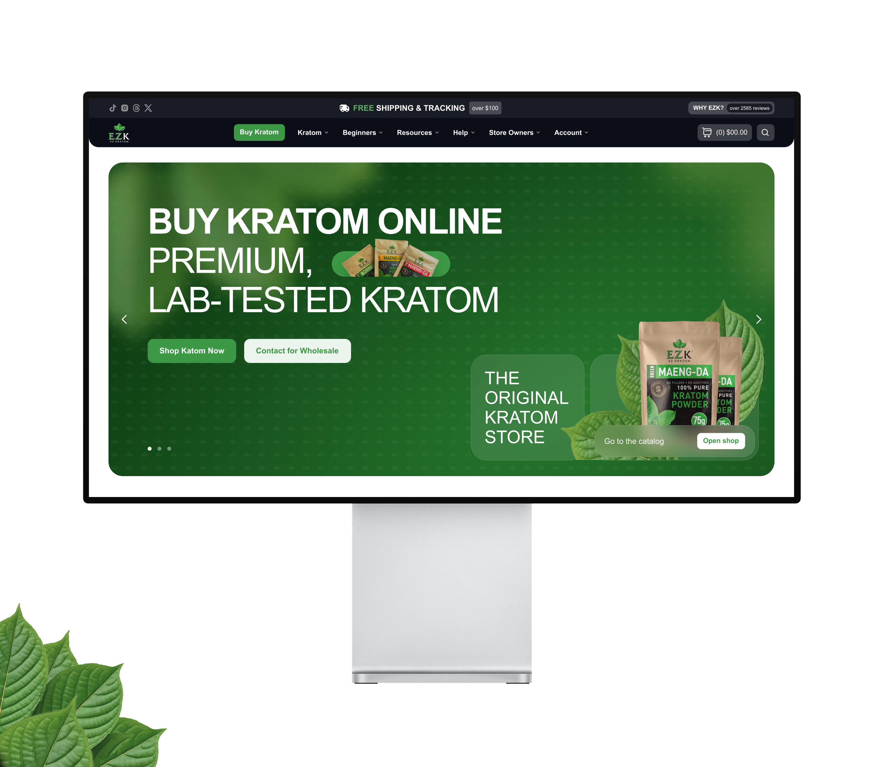 Buy Kratom Online landing page