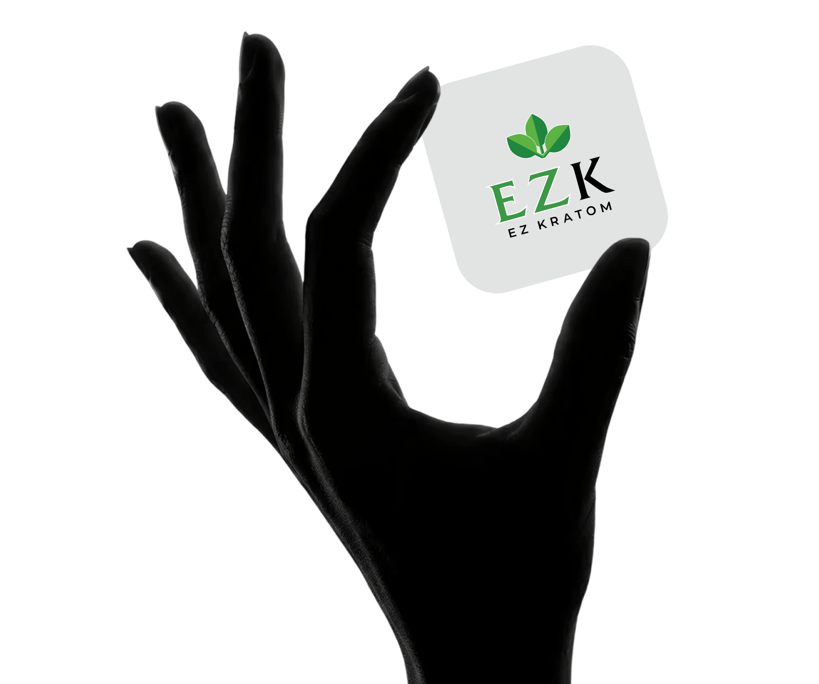 Hand holding EZK branded card