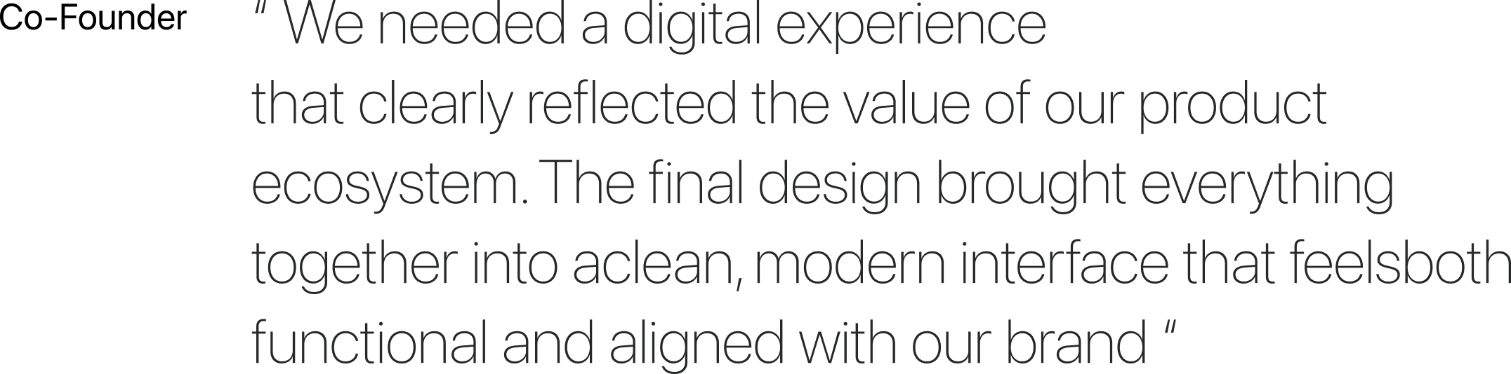 Co-Founder quote