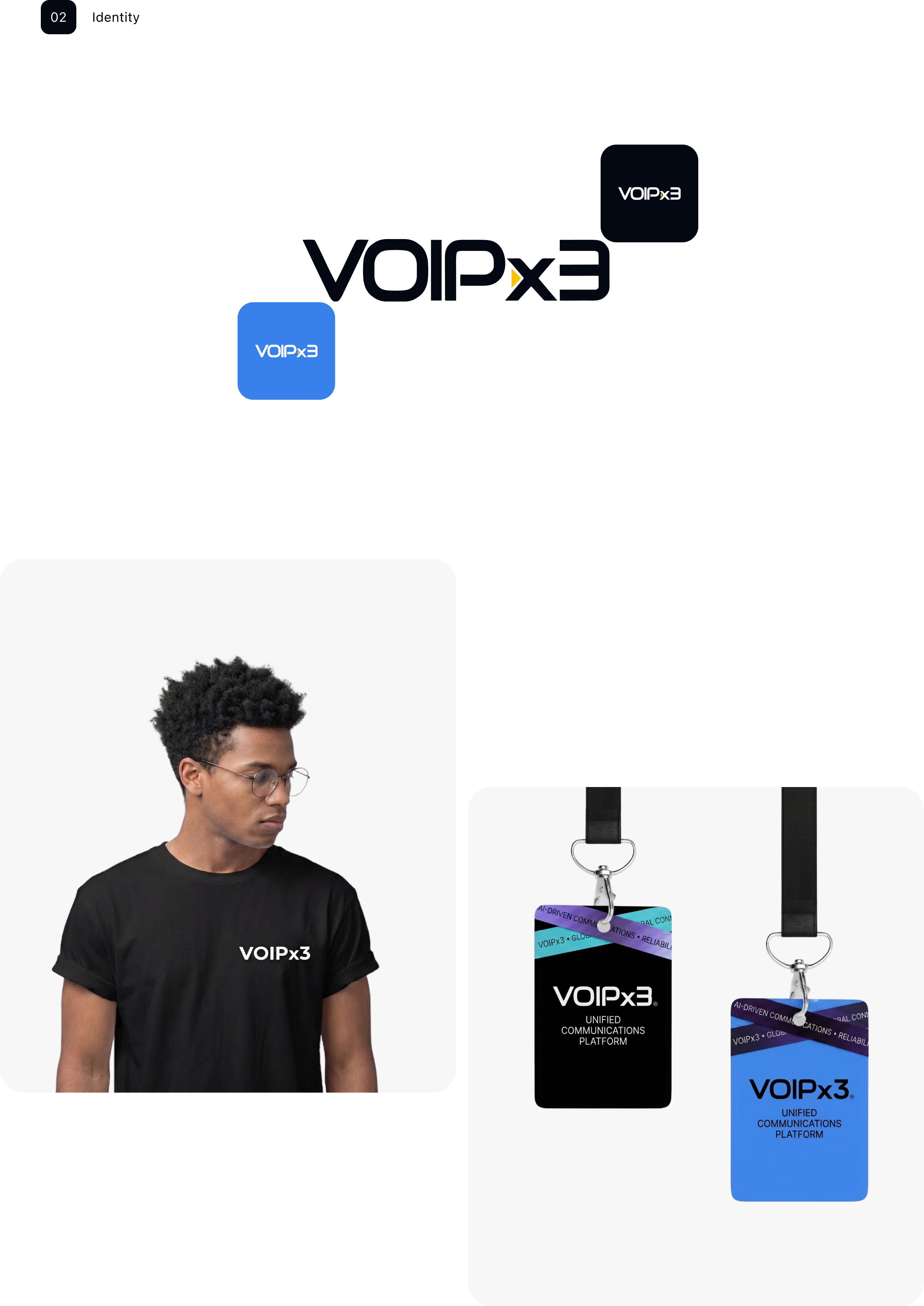 VOIPx3 brand identity